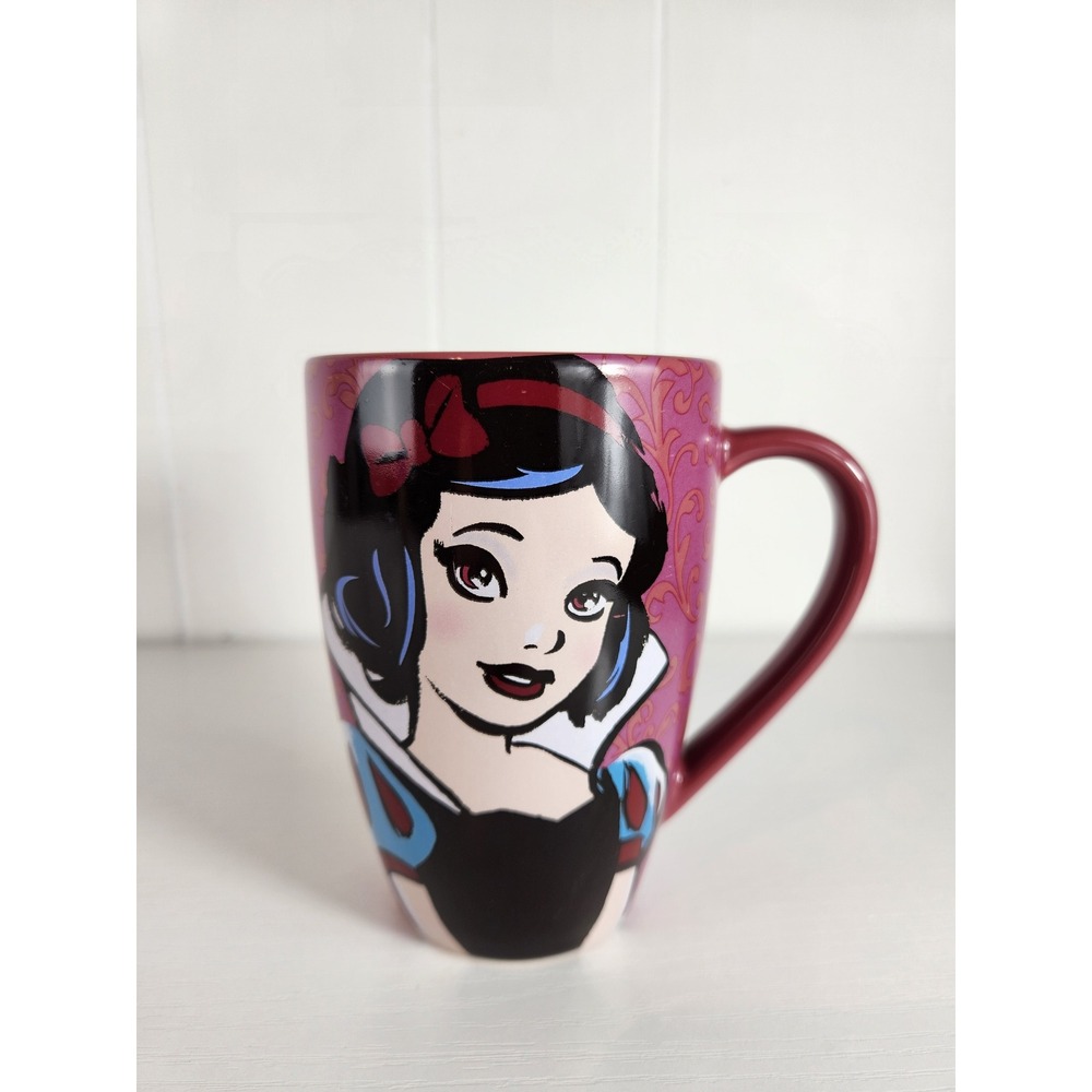 Snow White Coffee Mug Disney Parks Fairest One of All Plum Burgundy Ceramic